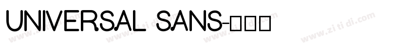 UNIVERSAL SANS字体转换